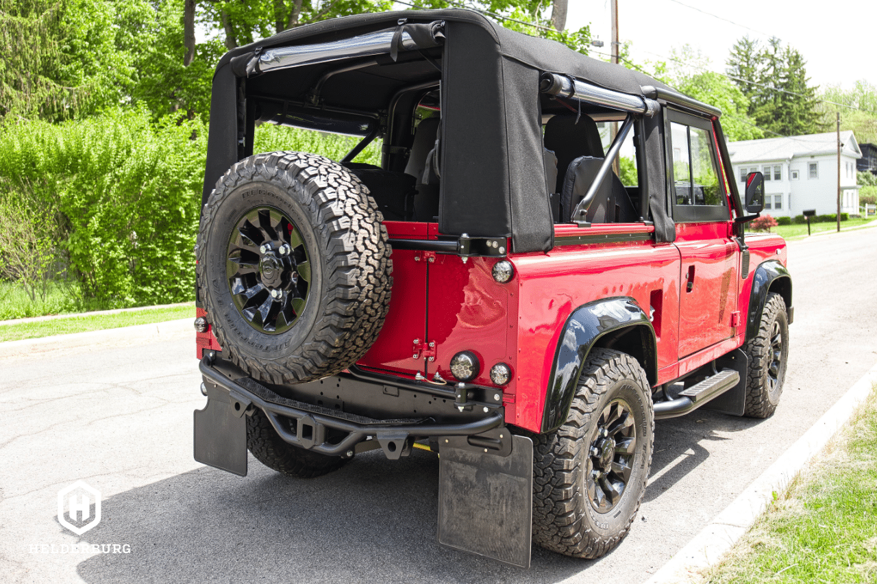 custom defender builds - 3/4 rear view