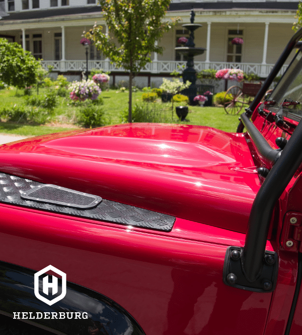 custom defender builds - bonnet detail