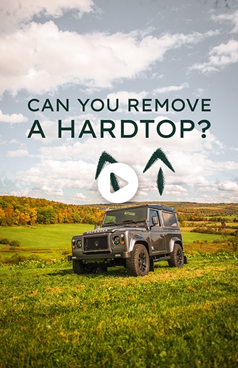 Can you remove the hardtop on a Defender?