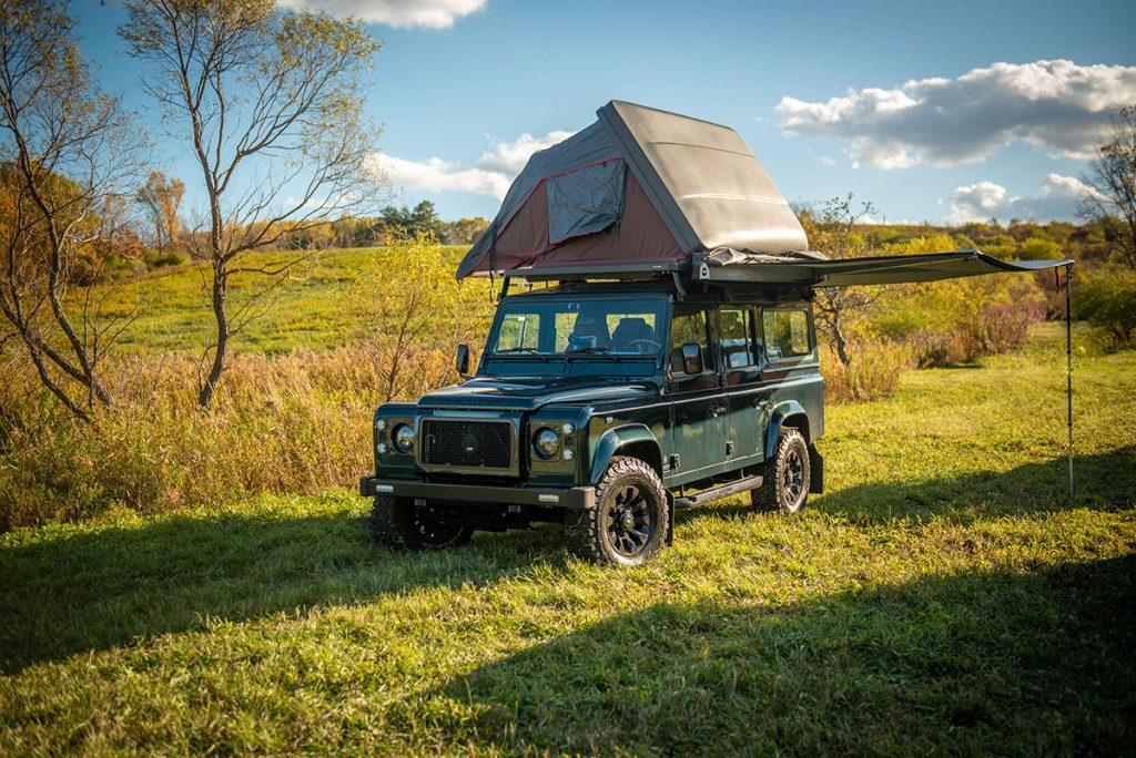 Defender with rack tent at Rovers and Gents Event