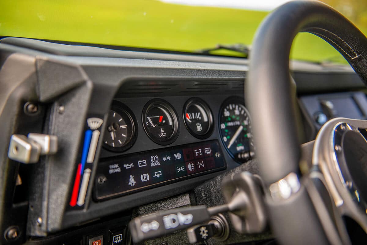 Land Rover Defender D110 Double Cab Bowler Bulldog: Interior Detail Gauges