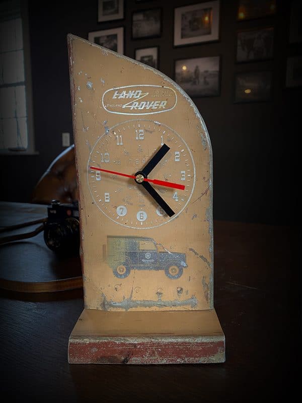 Land Rover Defender Clock in Limestone