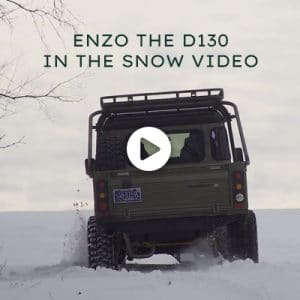 Enzo the D130 in the Snow