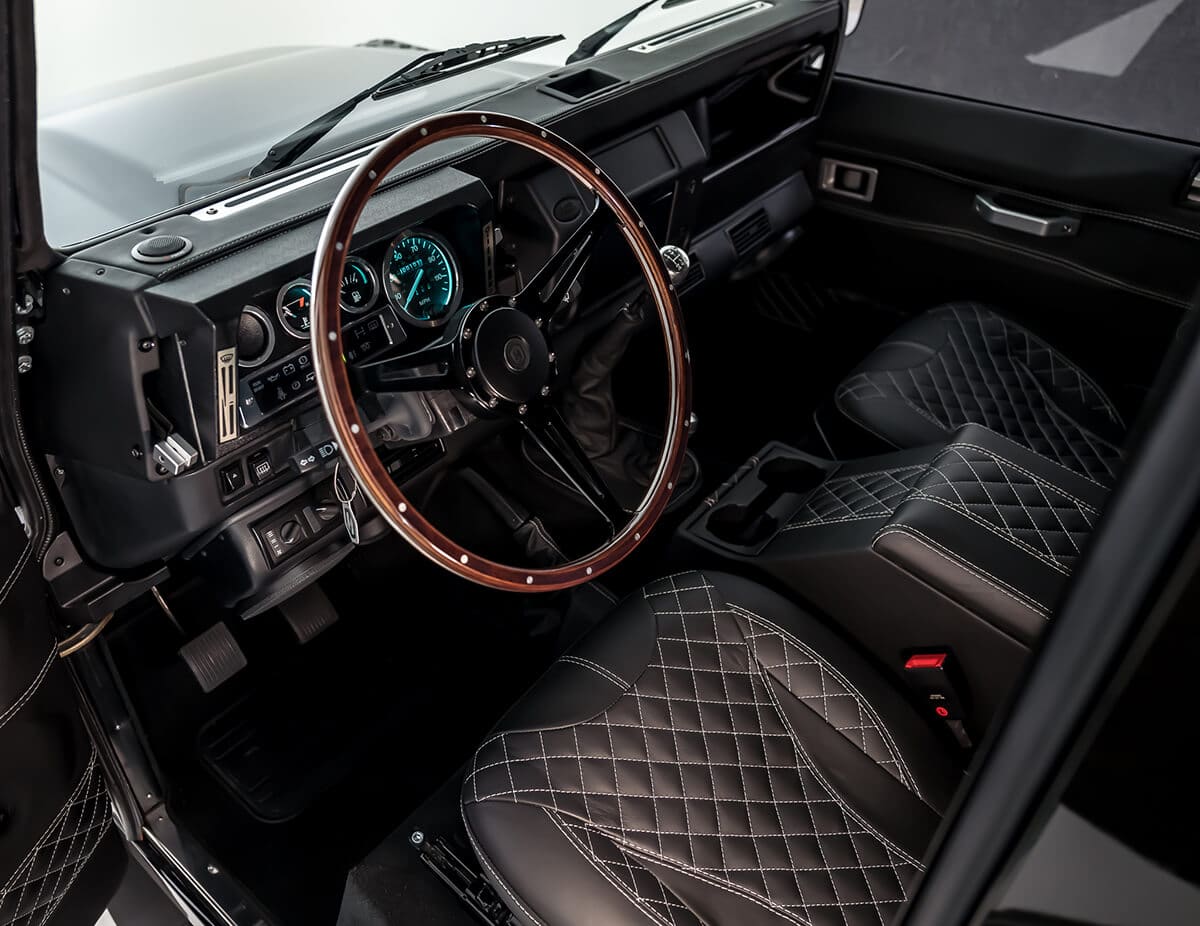 Walnut and Black Spoke Bespoke Made Steering Wheel