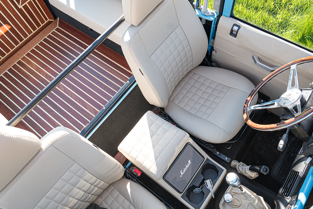 Land Rover Defender D90 Soft Top Interior: Bespoke Leather- Vrboska