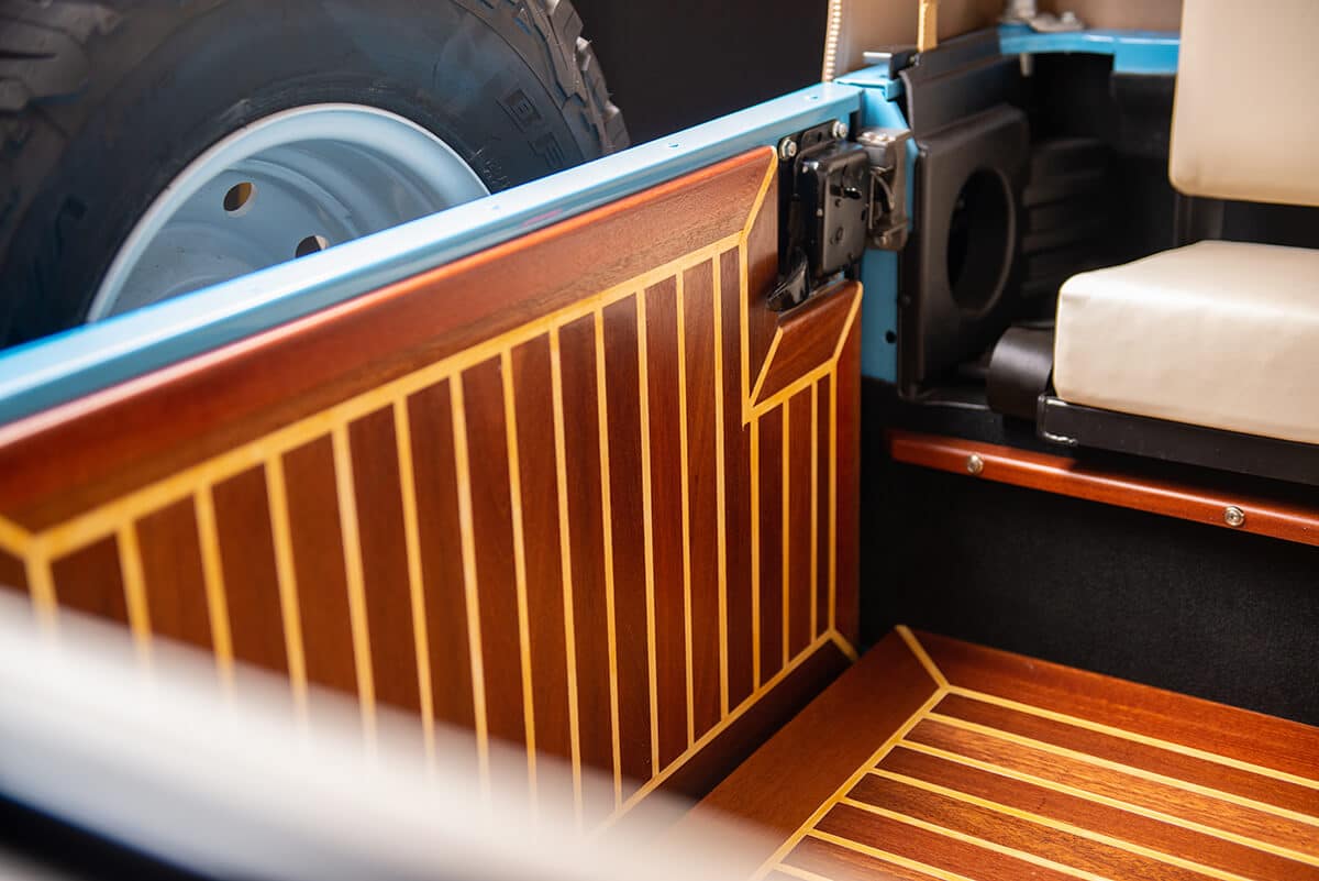 Land Rover Defender D90 Soft Top Bespoke Wood Floor