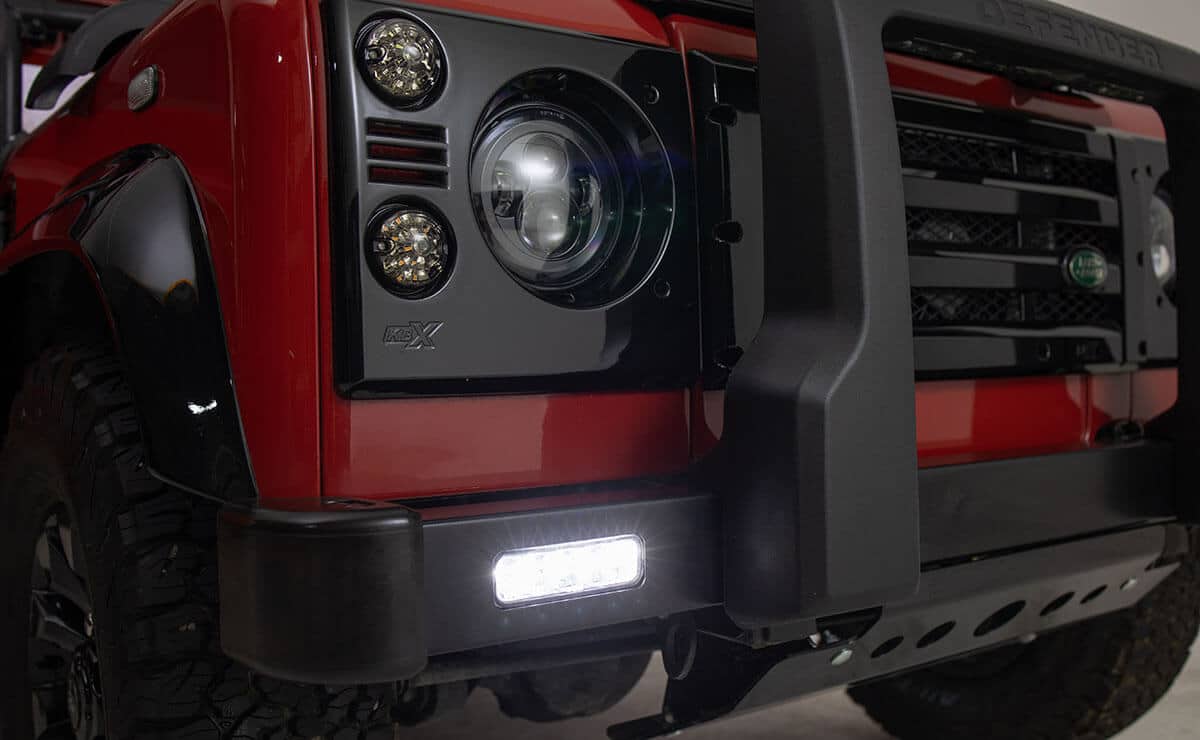 Land Rover Defender D110 - Exterior Detail: LED Headlights and Bumper Lights