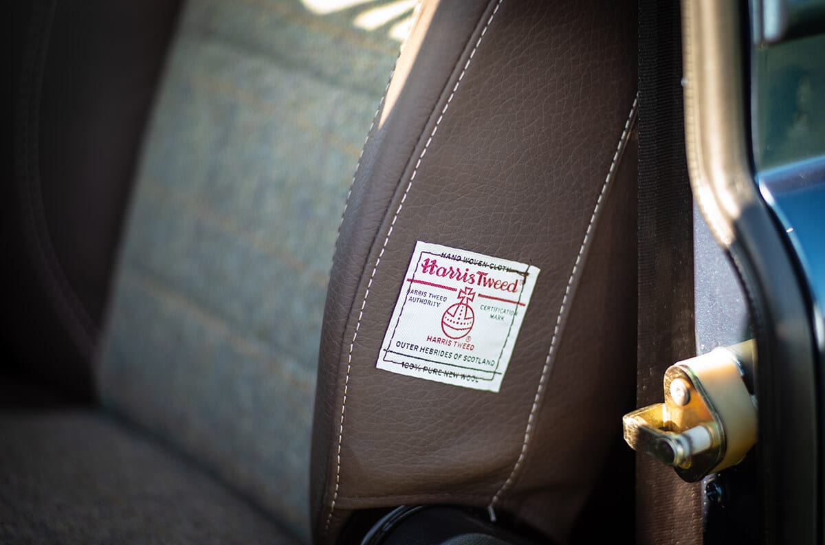 Land Rover Defender D90 Interior: Tweed and Leather Seating