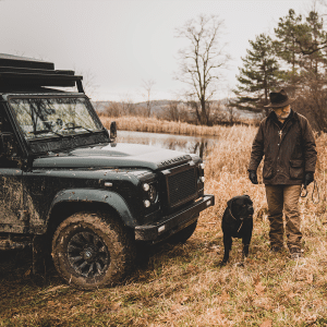 Paul with Leo and a D110 Defender