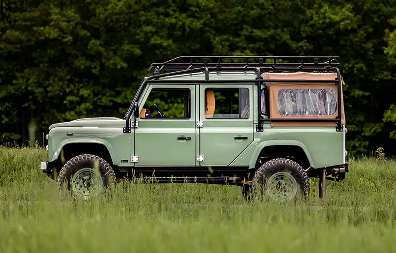 Antoni the D110 Soft Top Double Cab Defender at Helderburg