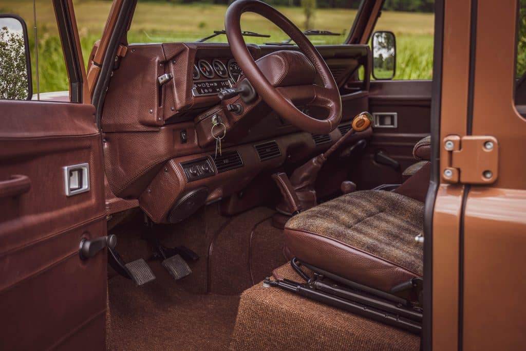 Dark Saddle Brown Bridle Leather with Brown Tweed Accents