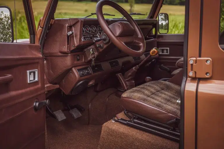 Dark Saddle Brown Bridle Leather with Brown Tweed Accents