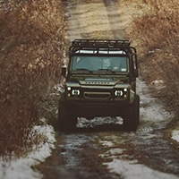 Driving Enzo on Snowy Trails Video