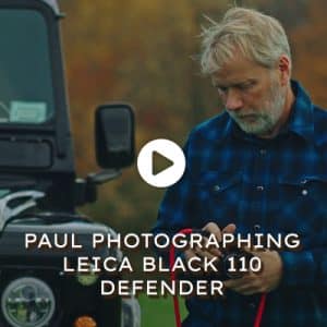 Paul Photographing a Leica Black 110 Defender