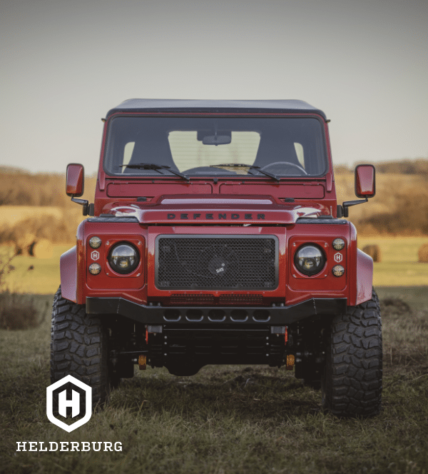 land rover defender restomod for sale - front view