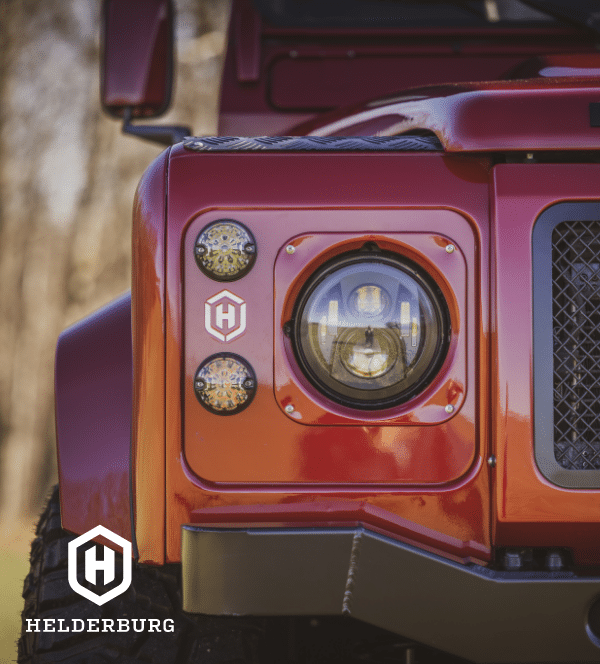 land rover defender restomod for sale - headlight detail