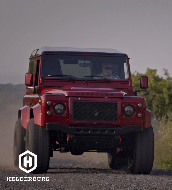 land rover defender restomod for sale - front view