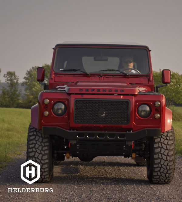 land rover defender restomod for sale - front view