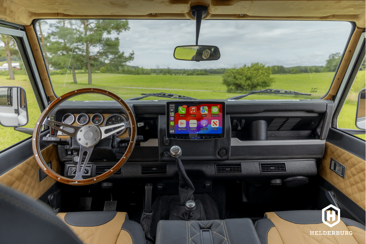 Restored Land Rover Defender 110 - Interior Cabin view
