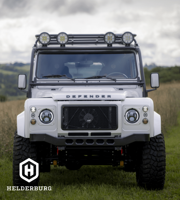 Restored Land Rover Defender 110 - front view