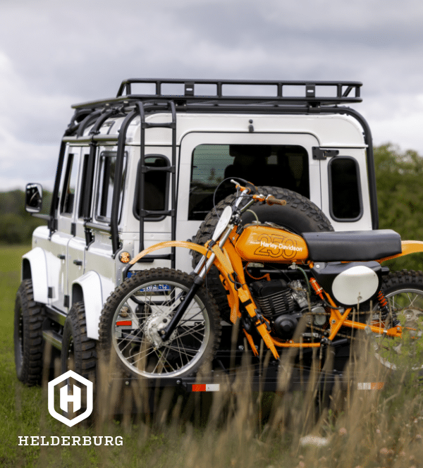 Restored Land Rover Defender 110 - rear view