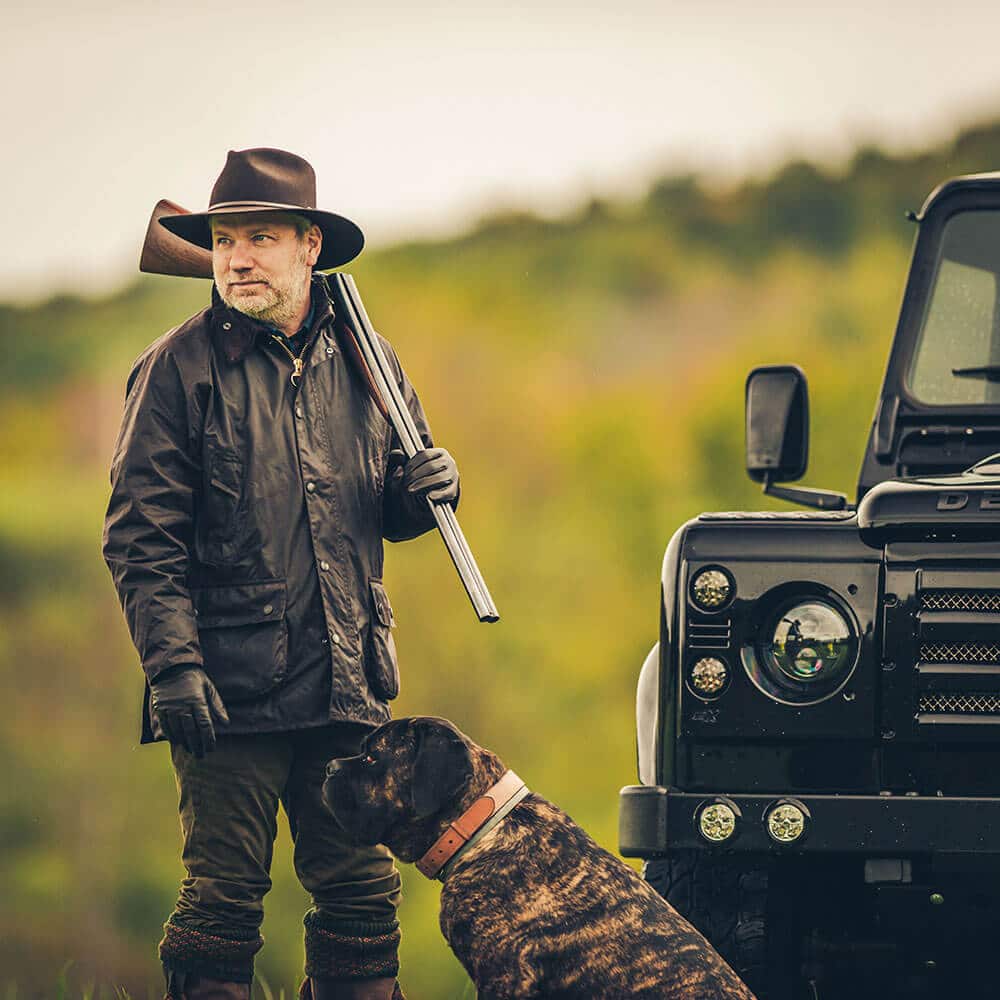 Paul with Dog and Defender